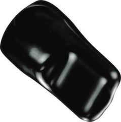 Caplugs - 0.396" ID, Pull-Tab, Round Head Masking Cap - 1-5/8" Long, Vinyl, Black - Benchmark Tooling