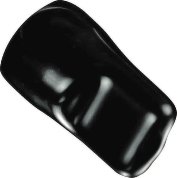 Caplugs - 3/16" ID, Pull-Tab, Round Head Masking Cap - 2-5/8" Long, Vinyl, Black - Benchmark Tooling