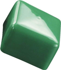 Caplugs - Square Head Tube Cap - 1.765" OD, 1/2" Long, Vinyl, Green - Benchmark Tooling