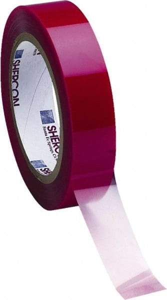 Caplugs - 9/16" Wide x 72 Yd Long Red Polyester Film High Temperature Masking Tape - Series PC11-0562, 3.5 mil Thick - Benchmark Tooling