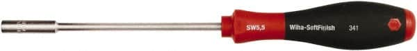 Wiha - 5.5mm Hollow Shaft Nutdriver - Cushion Grip Handle, 14.2" OAL - Benchmark Tooling