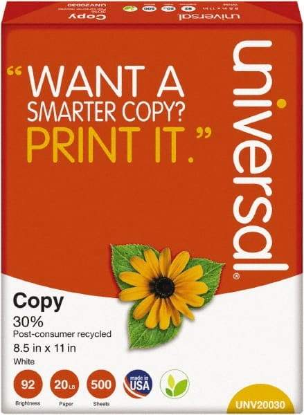 UNIVERSAL - 8-1/2" x 11" White Copy Paper - Use with Laser Printers, Copiers, Plain Paper Fax Machines - Benchmark Tooling