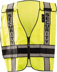 OccuNomix - Size XL High Visibility Yellow Mesh/Solid Public Safety Vest - 63" Chest, ANSI 107-2015, Hook & Loop Closure, 2 Pockets, Polyester - Benchmark Tooling