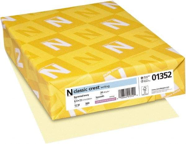 Neenah Paper - 8-1/2" x 11" Baronial Ivory Copy Paper - Use with Laser Printers, Inkjet Printers, Copiers - Benchmark Tooling