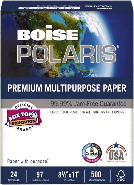 Boise - 8-1/2" x 11" White Copy Paper - Use with Laser Printers, Copiers, Inkjet Printers - Benchmark Tooling