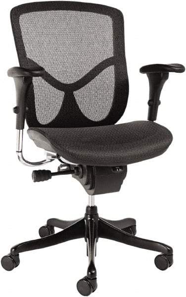 ALERA - 42-3/8" High Ergonomic Multifunction Chair - 28" Wide x 29-1/8" Deep, Breathable-A-Grade Black Mesh Seat, Black - Benchmark Tooling