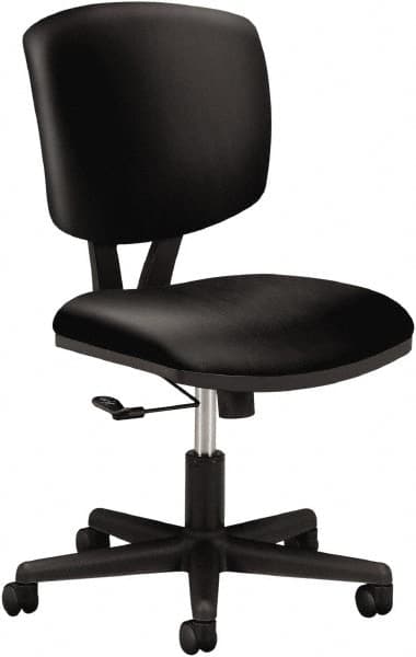 Hon - 40" High Task Chair - 25" Wide x 25-3/4" Deep, Leather Seat, Black - Benchmark Tooling