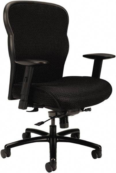 Basyx - 42-7/8" High Big & Tall Mesh Chair - 28 5/8" Wide x 25-5/8" Deep, Fabric Mesh Seat, Black - Benchmark Tooling