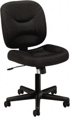 Basyx - 38-1/4" High Task Chair - 24-1/2" Wide x 33-1/2" Deep, Padded Mesh Seat, Black - Benchmark Tooling