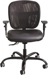 Safco - 37" High Task Chair - 26" Wide x 26" Deep, Vinyl Seat, Black - Benchmark Tooling