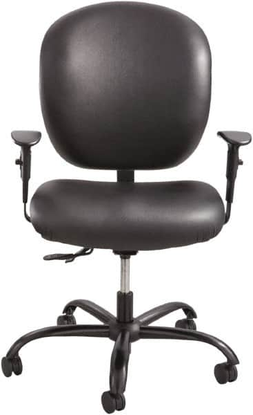 Safco - 38" High Task Chair - 26" Wide x 26" Deep, Vinyl Seat, Black - Benchmark Tooling