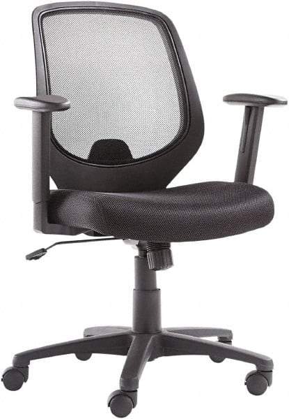 OIF - 40-3/8" High Mid Back Chair - 24" Wide x 22-7/8" Deep, Mesh Seat, Black - Benchmark Tooling