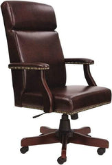 ALERA - 48-3/4" High High Back Chair - 26" Wide x 29" Deep, Vinyl Seat, Burgundy - Benchmark Tooling