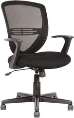 OIF - 39" High Mid Back Chair - 26-1/8" Wide x 26-3/8" Deep, Fabric Mesh Seat, Black - Benchmark Tooling