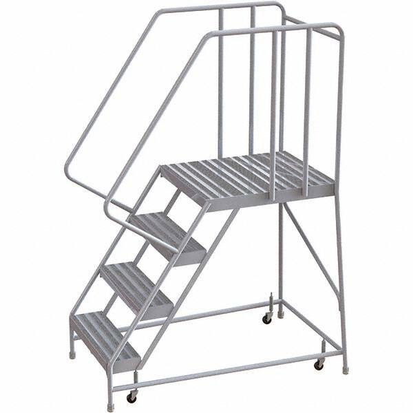 TRI-ARC - Rolling & Wall Mounted Ladders & Platforms Type: Rolling Warehouse Ladder Style: Rolling Safety Ladder - Benchmark Tooling