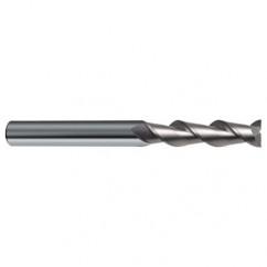 16mm Dia. - 150mm OAL - 45° Helix Bright Carbide End Mill - 2 FL - Benchmark Tooling