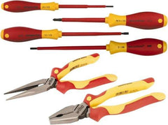 Wiha - 6 Piece Insulated Plier Set - Comes in Vinyl Pouch - Benchmark Tooling