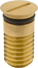 Jergens - 1 Piece M12x1.75 Vise Chip Plug - Brass, 23" Long, 14.5mm Wide - Benchmark Tooling