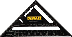 DeWALT - 7" Blade Length x 7" Base Length, Aluminum Rafter Square - 1/8" Graduation, 1" Base Width - Benchmark Tooling