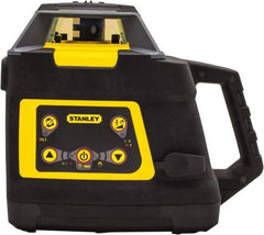 Stanley - 2,000' Measuring Range, 1/16" at 100' Accuracy, Self-Leveling Rotary Laser - ±5° Self Leveling Range, 600 RPM, 1 Beam, NiCad Battery Included - Benchmark Tooling