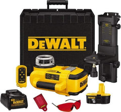 DeWALT - 1,500' Measuring Range, 1/8" at 100' Accuracy, Self-Leveling Rotary Laser - ±5° Self Leveling Range, 60, 250 & 600 RPM, 1 Beam, Lithium-Ion Battery Included - Benchmark Tooling