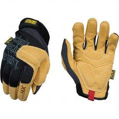 Mechanix Wear - Size M Abrasion Protection Work Gloves - For Mechanic's & Lifting, Uncoated, Hook & Loop Cuff, Full Fingered, Black, Paired - Benchmark Tooling