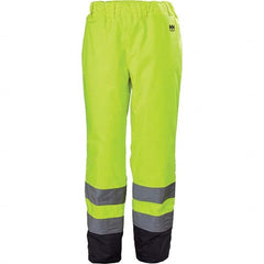 Helly Hansen - Size L Hi-Vis Yellow & Charcoal Rain & Wind Resistant & Waterproof & High Visibility Rain Pants - Benchmark Tooling