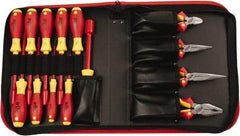 Wiha - 14 Piece Insulated Pliers, Cutters, Slotted & Nut Driver Hand Tool Set - Comes in Box - Benchmark Tooling