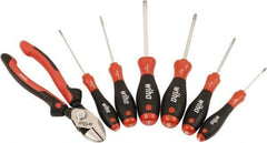 Wiha - 7 Piece Phillips Screwdriver, Slotted & Bicut Hand Tool Set - Comes in Clamshell - Benchmark Tooling