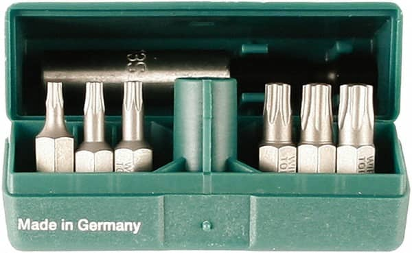 Wiha - 6 Piece, 1/4" Drive Screwdriver Torx Insert Bit Set - T8 to T30 Torx - Benchmark Tooling