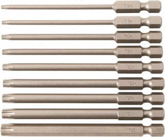 Wiha - 9 Piece, Bit Set - 1/4" Hex Drive, Torx Point - Benchmark Tooling