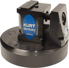 Kurt - 2" Jaw Width, 3-7/8" High x 5.38" Long x 5-3/8" Wide Dovetail Reversible Vise - For Use with 4 & 5 Axis Workholding Systems - Benchmark Tooling