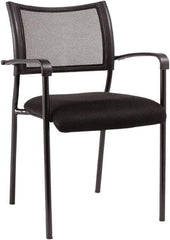 ALERA - Mesh Fabric Black Stacking Chair - Black Frame, 21-1/4" Wide x 23-5/8" Deep x 33-1/2" High - Benchmark Tooling