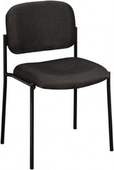 Basyx - Fabric Charcoal Stacking Chair - Black Frame, 21-1/4" Wide x 21" Deep x 32-3/4" High - Benchmark Tooling