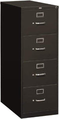 Hon - 18-1/4" Wide x 52" High x 26-1/2" Deep, 4 Drawer Vertical File - Steel, Charcoal - Benchmark Tooling