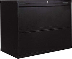 ALERA - 36" Wide x 28.38" High x 19-1/4" Deep, 2 Drawer Lateral File - Steel, Black - Benchmark Tooling