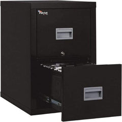 FireKing - 17-3/4" Wide x 27-3/4" High x 25" Deep, 2 Drawer Pedestal - Steel, Black - Benchmark Tooling