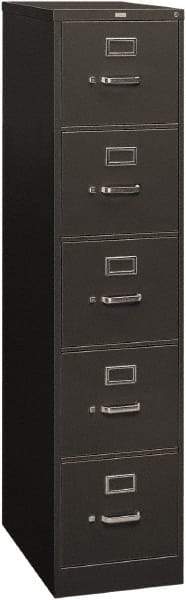 Hon - 15" Wide x 60" High x 26-1/2" Deep, 5 Drawer Vertical File - Steel, Charcoal - Benchmark Tooling