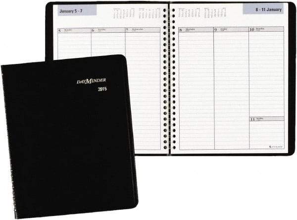 DayMinder - 26 Sheet, 6-7/8 x 8-3/4", Weekly Planner - Black - Benchmark Tooling