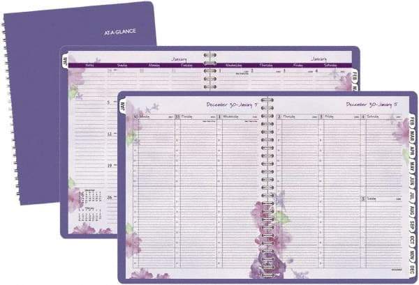 AT-A-GLANCE - 312 Sheet, 8-1/2 x 11", Weekly/Monthly Planner - Purple - Benchmark Tooling