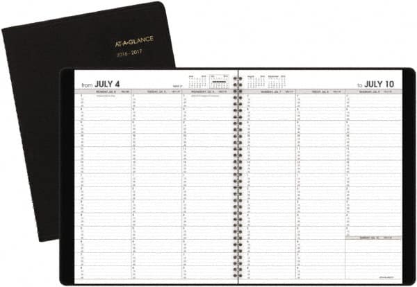 AT-A-GLANCE - 26 Sheet, 5-1/2 x 8-1/2", Accounting Book - Black - Benchmark Tooling