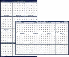 House of Doolittle - 1 Sheet, 4 x 6", Erasable Wall Planner - Blue & Gray - Benchmark Tooling