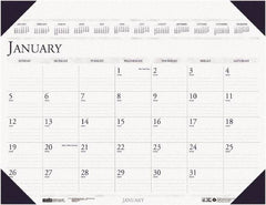 House of Doolittle - 12 Sheet, 3-3/4 x 6", Desk Pad Calendar - Blue - Benchmark Tooling