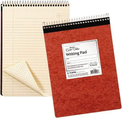 AMPAD - 70 Sheet, 6-7/8 x 8-3/4", Legal/Wide (Style) Wire Bound Notebook - Red - Benchmark Tooling