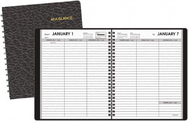 AT-A-GLANCE - 26 Sheet, 5 x 8", Weekly Planner - Black - Benchmark Tooling