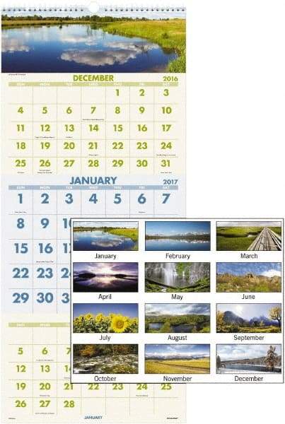 AT-A-GLANCE - 12 Sheet, 12 x 27", Wall Calendar - Benchmark Tooling
