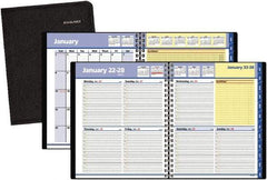 AT-A-GLANCE - 38 Sheet, 8 x 9-7/8", Weekly/Monthly Planner - Black - Benchmark Tooling