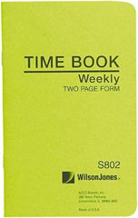 Wilson Jones - 36 Sheet, 4-1/8 x 6-3/4", Foreman\x92s Time Book - White - Benchmark Tooling