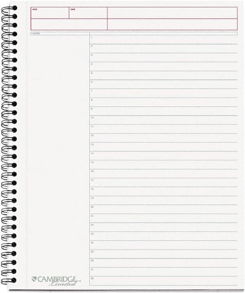 Cambridge - 80 Sheet, 8-1/2 x 11", Business Notebook - Black - Benchmark Tooling