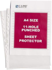 C-LINE - 50 Piece Clear Sheet Protectors-Ring Binder - 11-3/4" High x 8-1/4" Wide - Benchmark Tooling